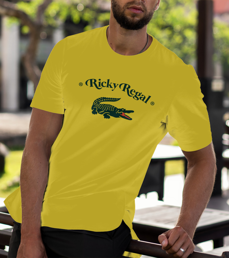Lacoste Ricky Regal Yellow Crocodile Logo Apparel Collaboration T-Shirt