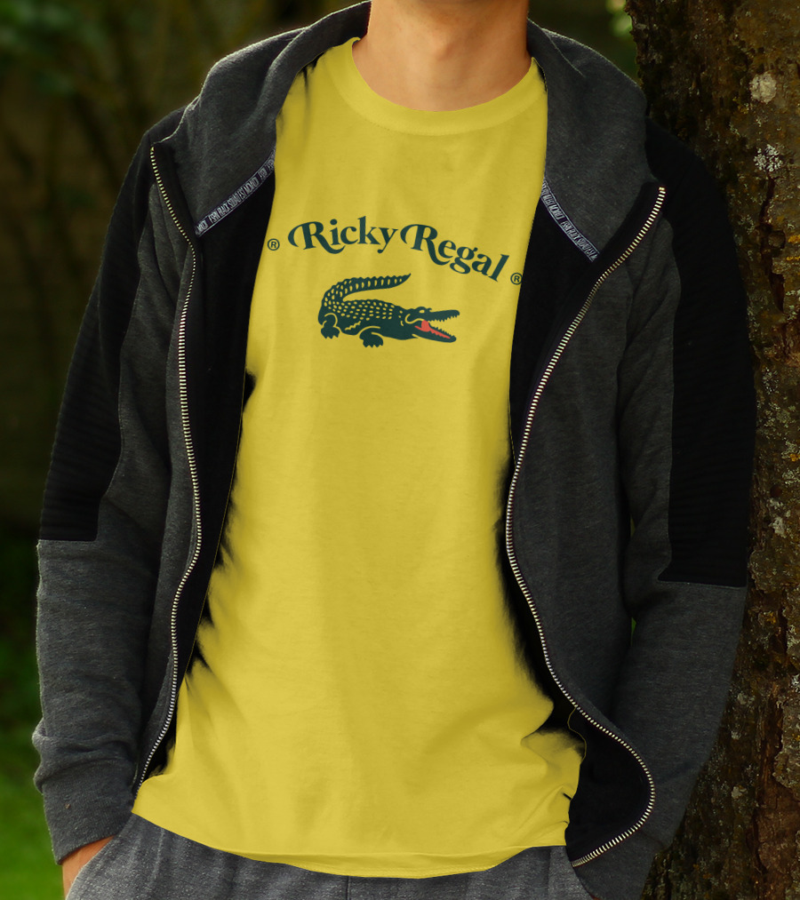 Lacoste Ricky Regal Yellow Crocodile Logo Apparel Collaboration T-Shirt