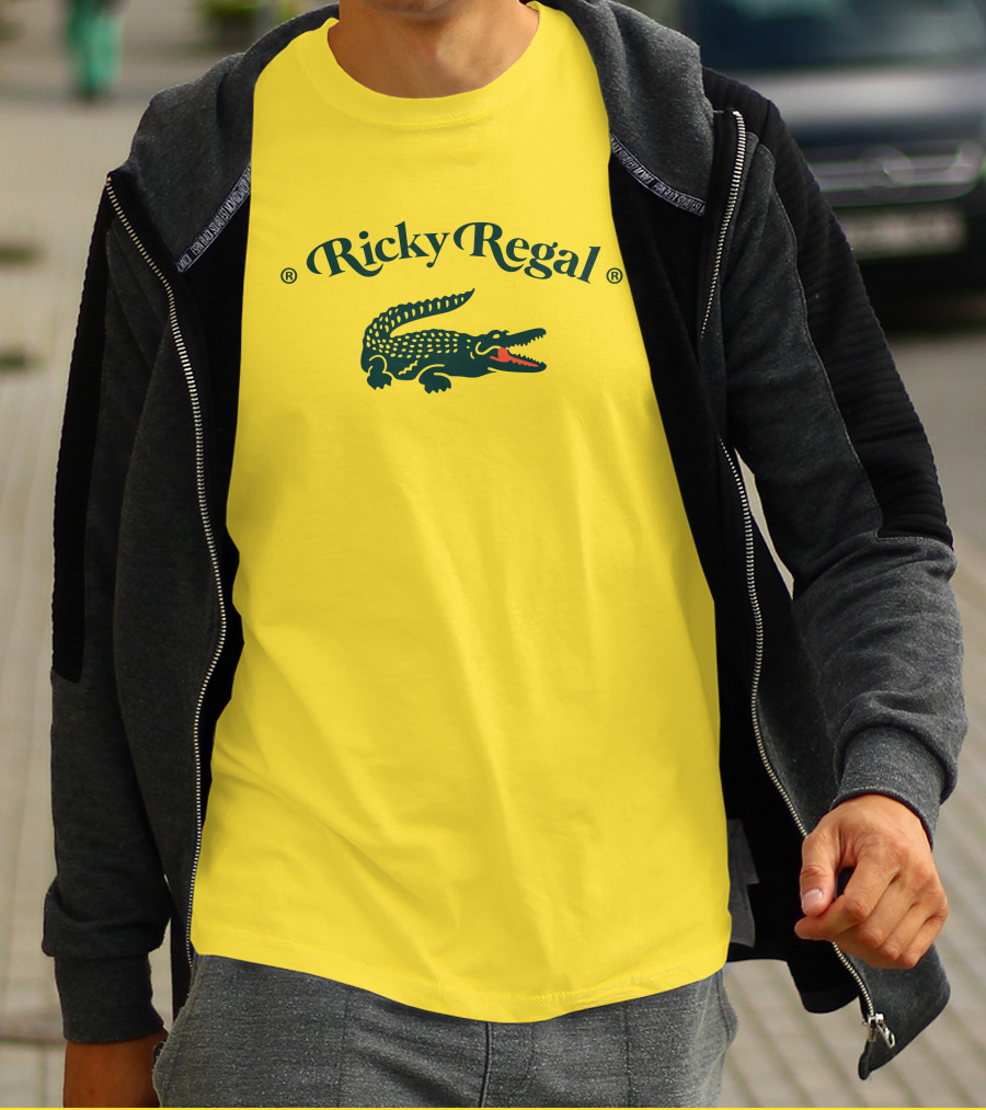Lacoste Ricky Regal Yellow Crocodile Logo Apparel Collaboration T-Shirt