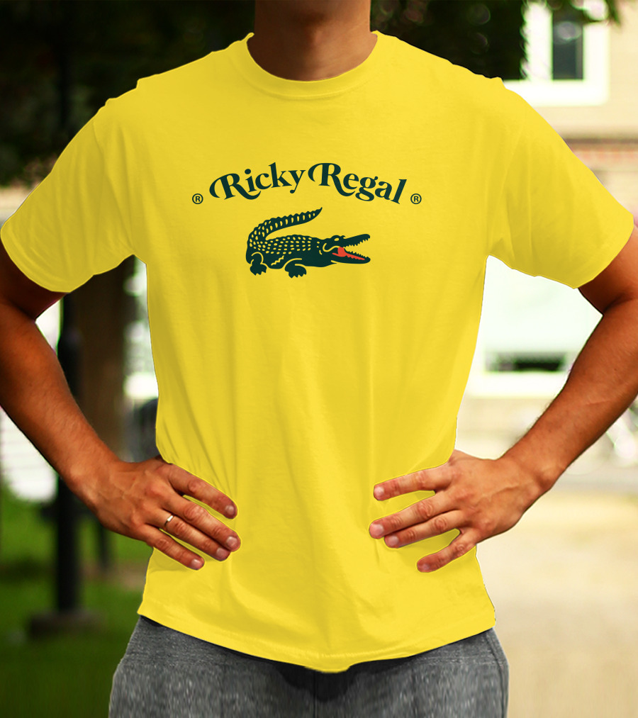 Lacoste Ricky Regal Yellow Crocodile Logo Apparel Collaboration T-Shirt