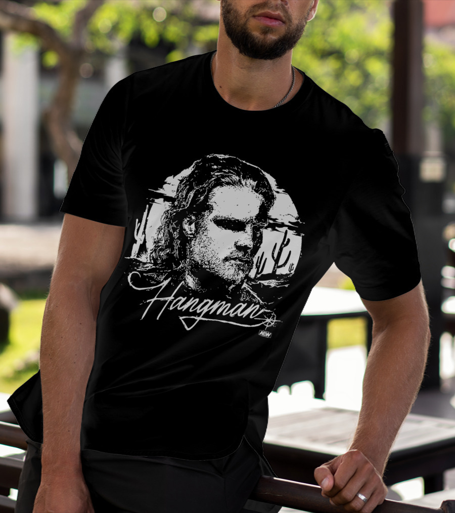 All Elite Wrestling Hangman Adam Page AEW Lonestar Cactus Desert Scene T-Shirt