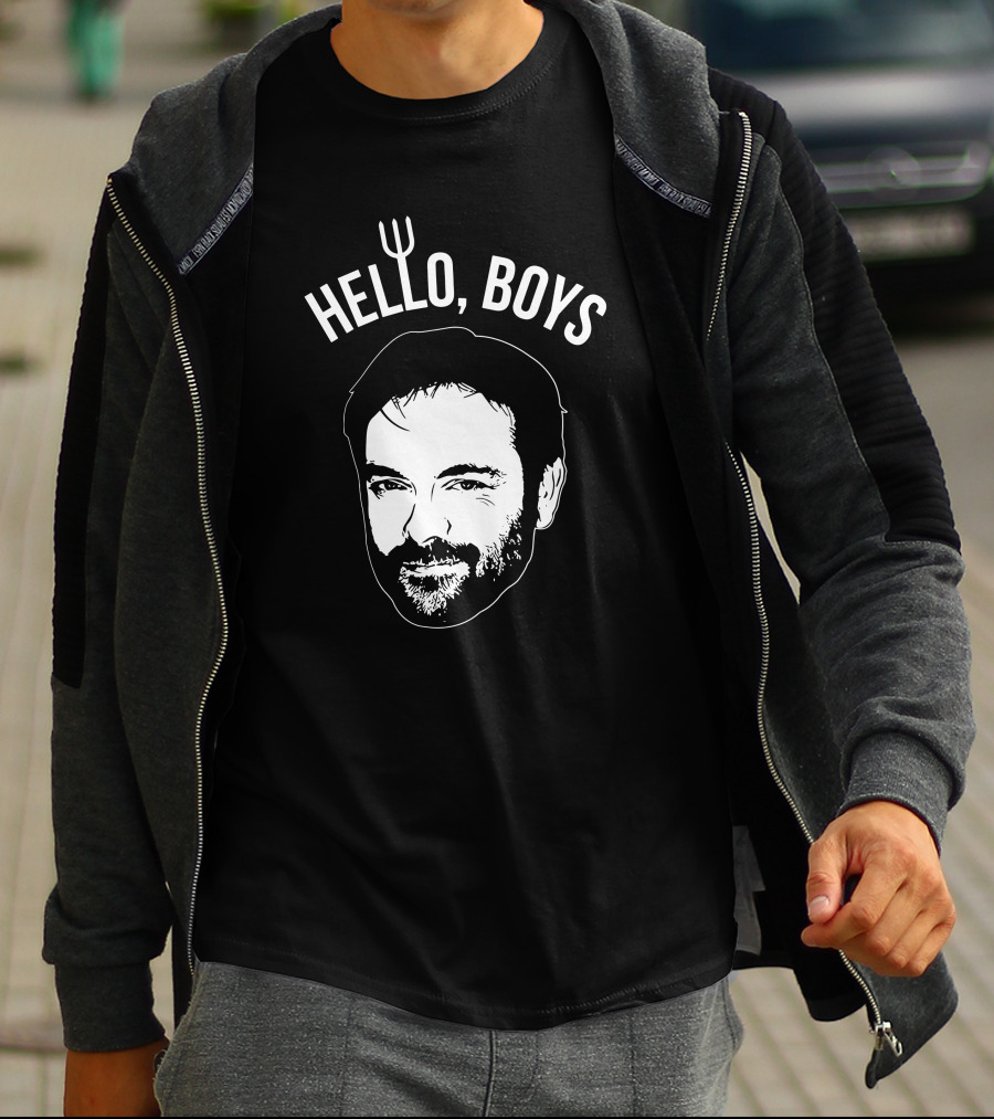 Mark Sheppard Merch Hello Boys Crowley Face T-Shirt