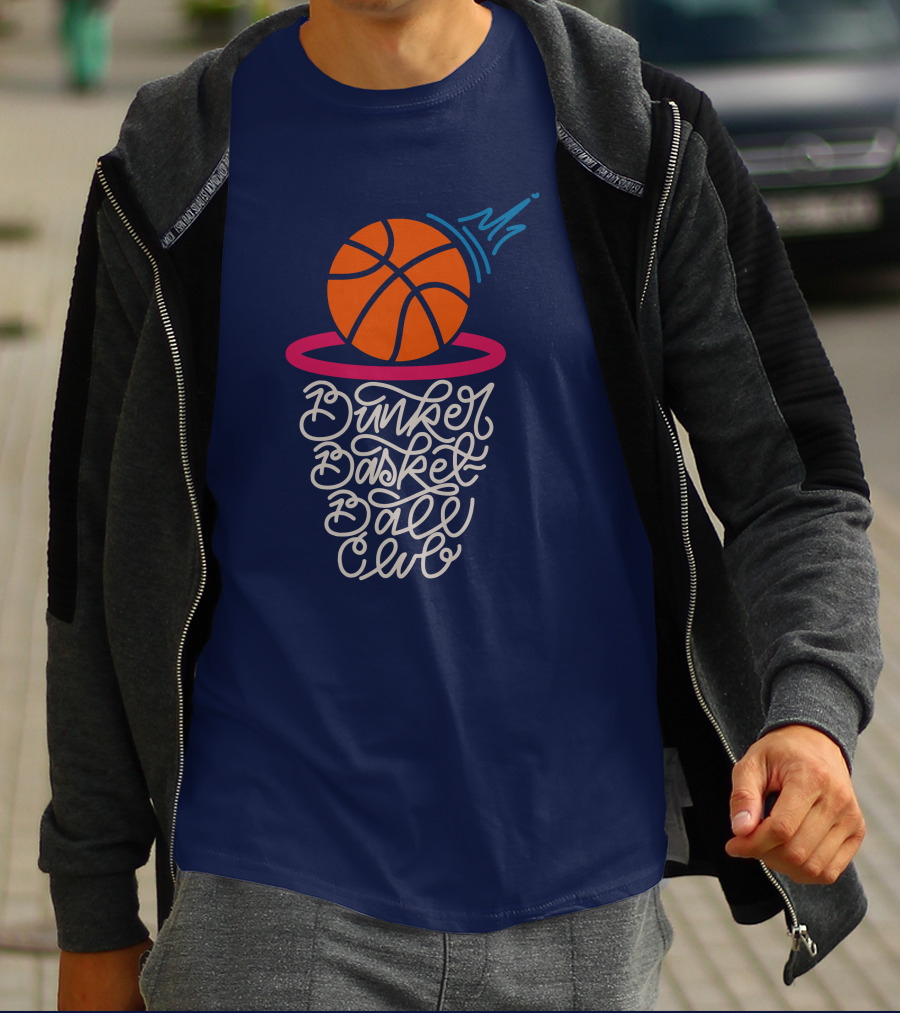 Bunker Branding Basketball Club Ball Net Script T-Shirt