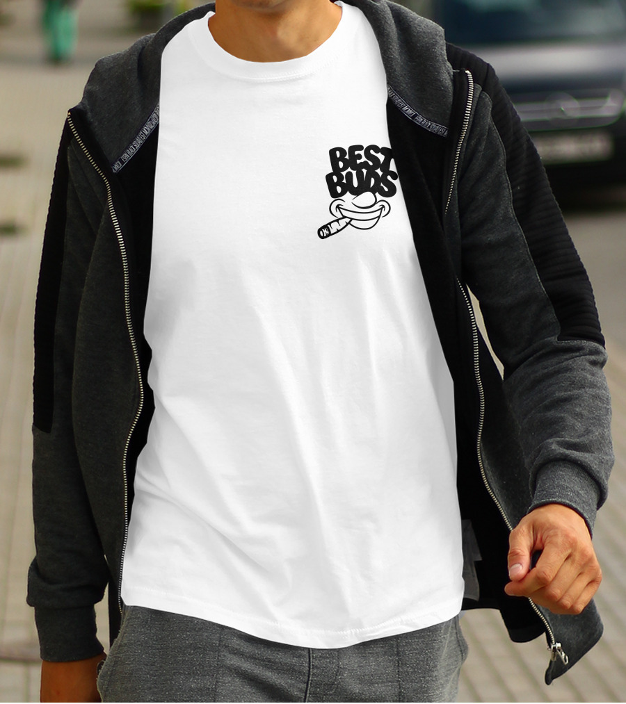 Best Buds Merch Best Buds Smiling Face With Joint T-Shirt