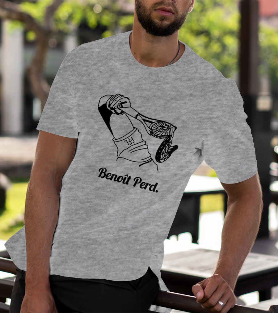 Benoît Perd Ffl Lose Merchandise Tennis Racket Image T-Shirt