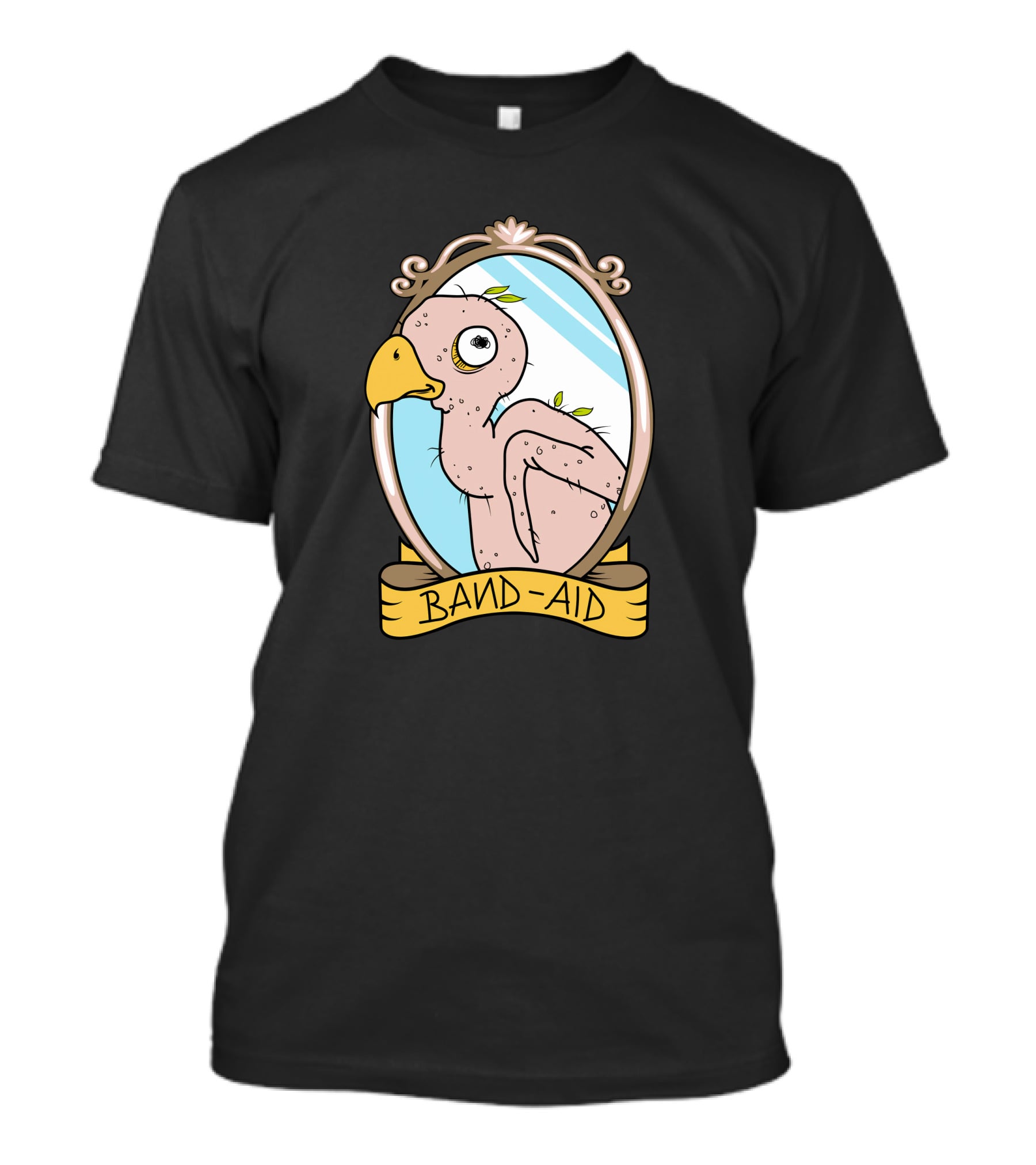 Leigh Mcnasty Merch Band-Aid Quirky Bird Frame T-Shirt