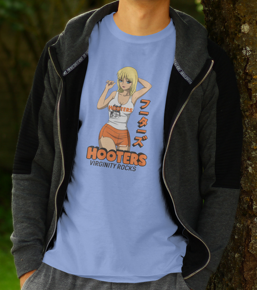 Hooters Anime Girl Virginity Rocks Danny Duncan T-Shirt
