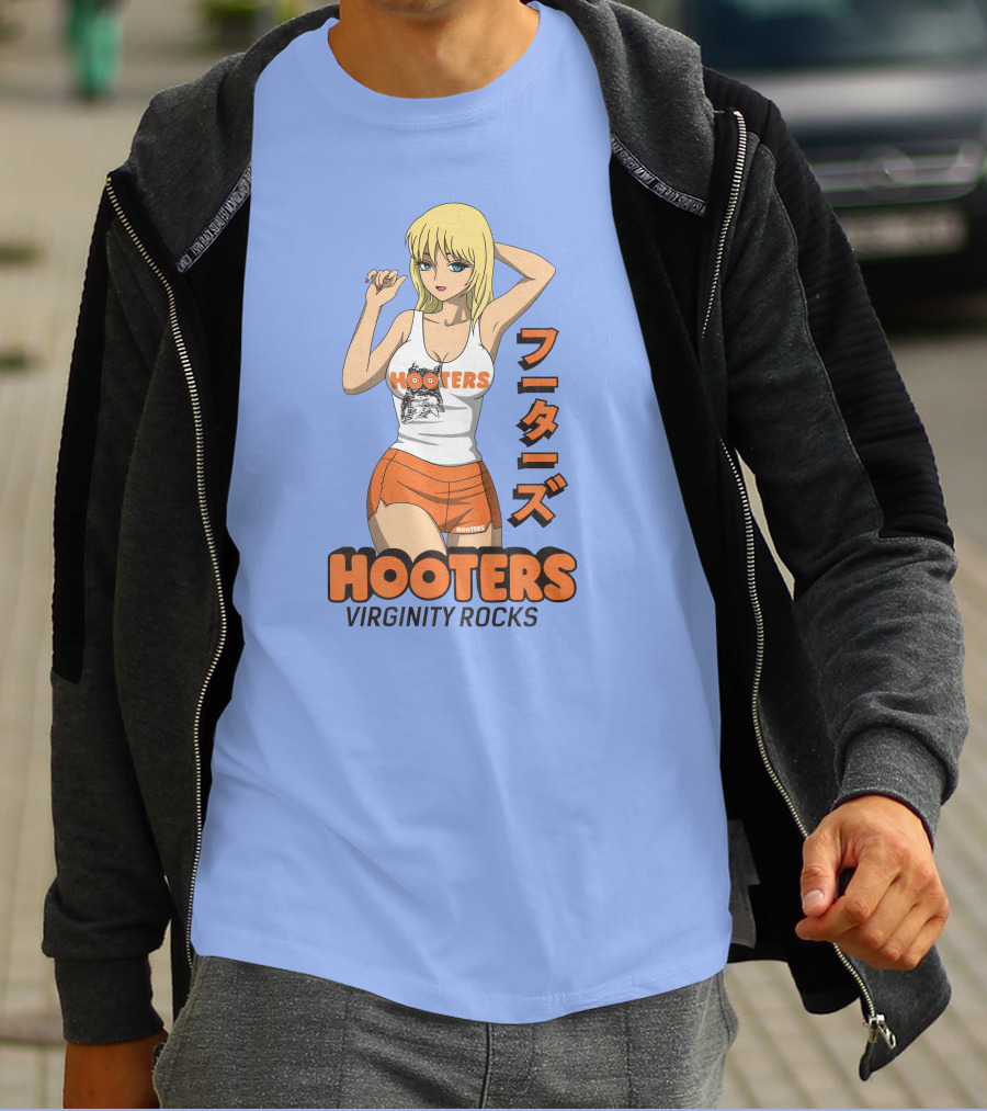 Hooters Anime Girl Virginity Rocks Danny Duncan T-Shirt