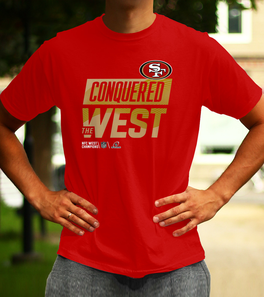 San Francisco 49Ers Conquered The West NFL Logo 49ers Shop T-Shirt