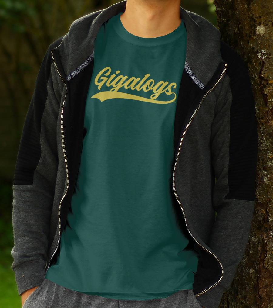 Gigalogs Classic Script Yellow T-Shirt