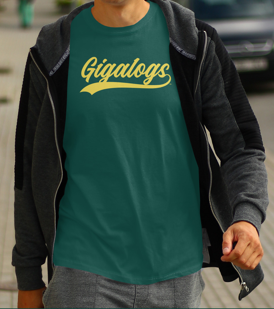 Gigalogs Classic Script Yellow T-Shirt