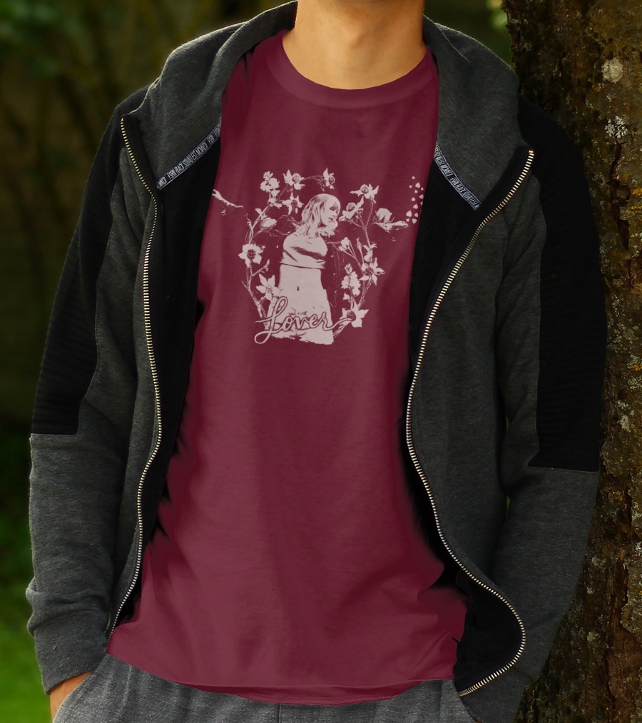 Taylor Swift Lover Floral Silhouette Summer T-Shirt