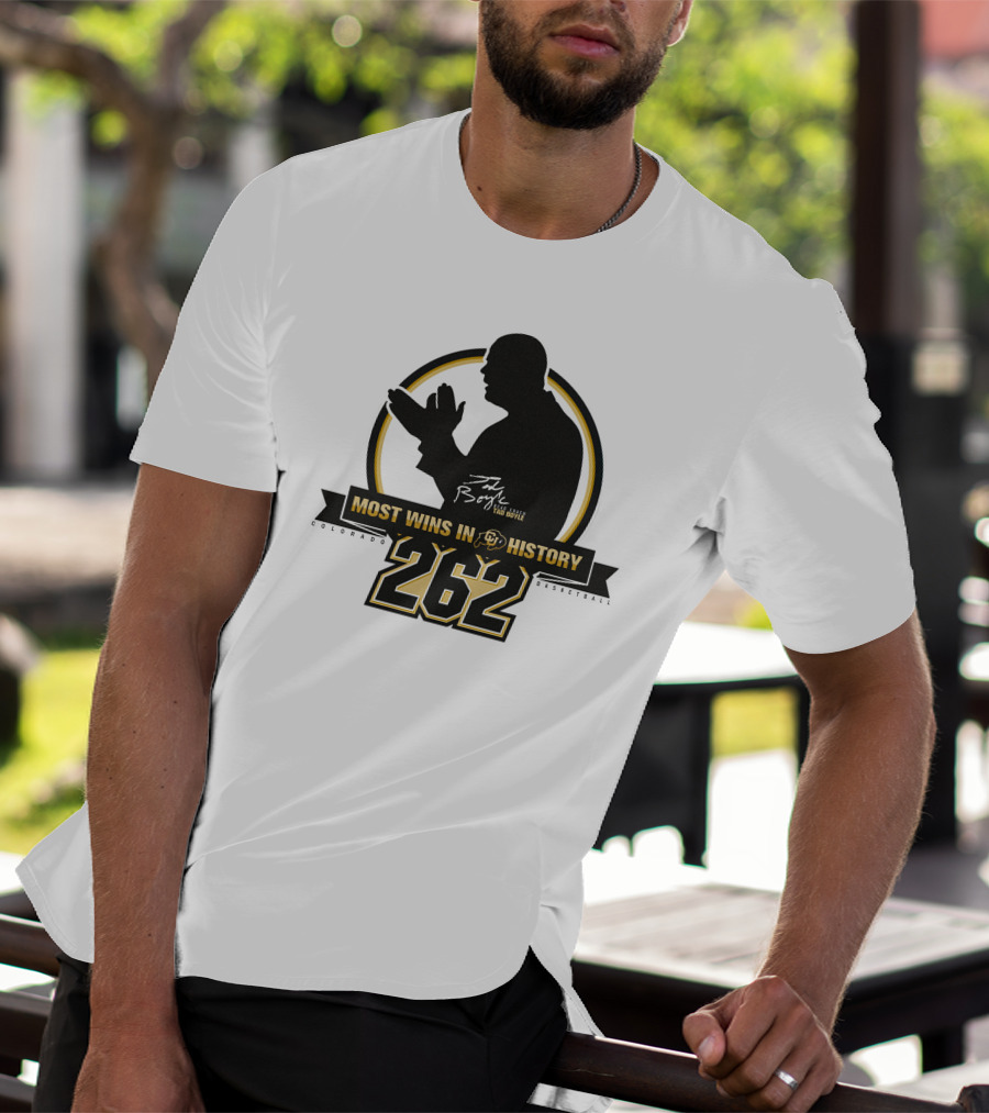 Tad Boyle Most Wins In Colorado Basketball History 262 T-Shirt