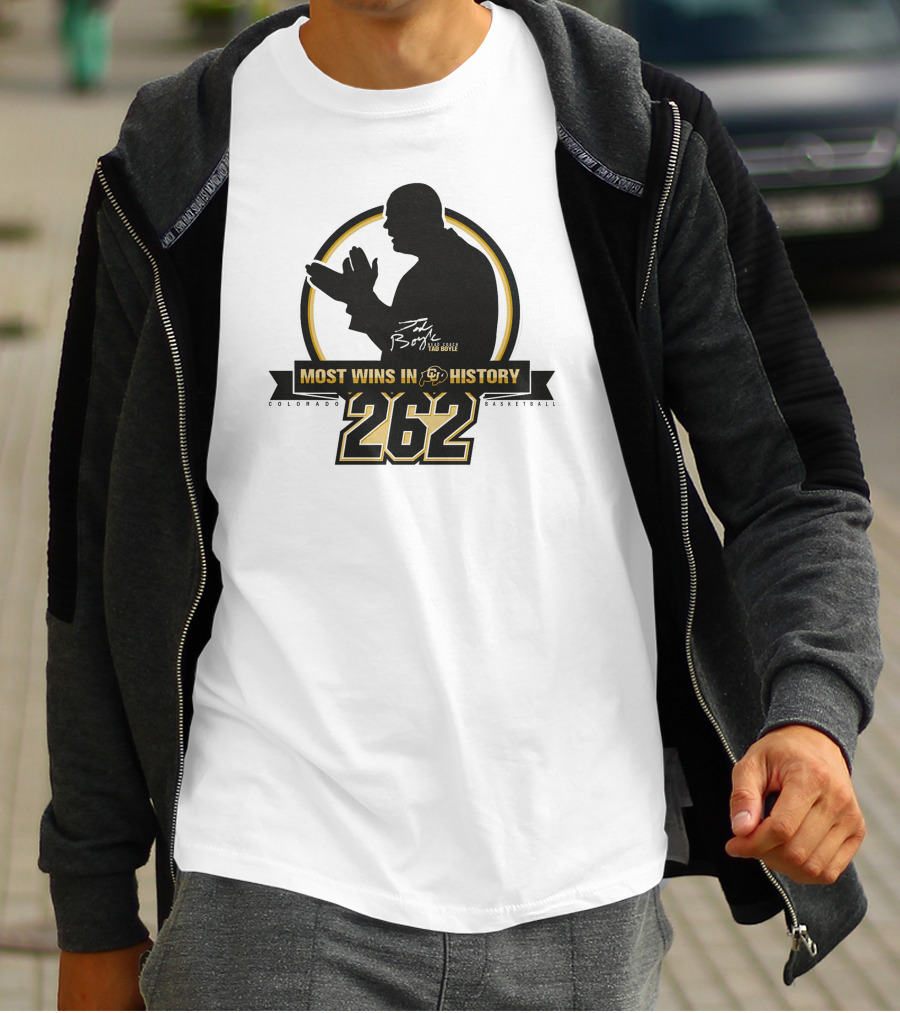 Tad Boyle Most Wins In Colorado Basketball History 262 T-Shirt