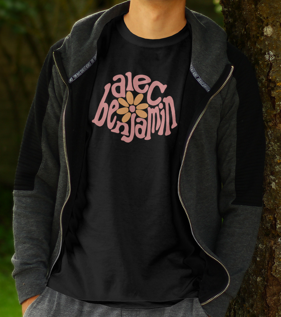 Alec Benjamin Wavy Flower Text With Daisy T-Shirt