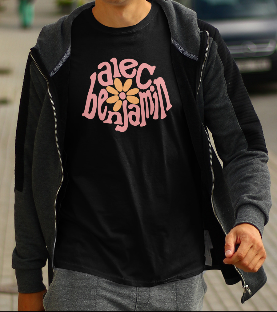 Alec Benjamin Wavy Flower Text With Daisy T-Shirt