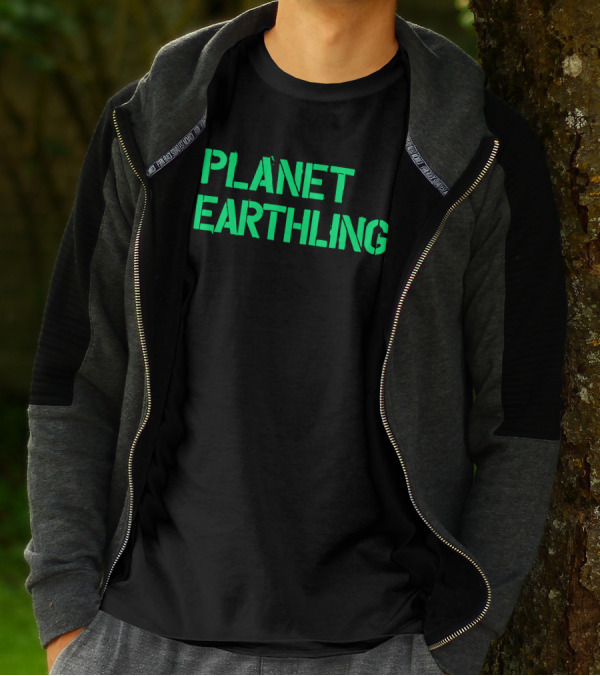 Punkmasters Planet Earthling Bold Green Text T-Shirt