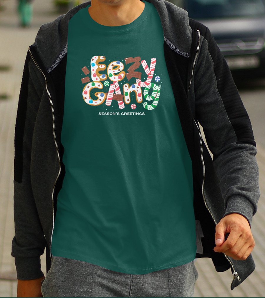Yeezy Gang Festive Holiday Cookie Lettering T-Shirt