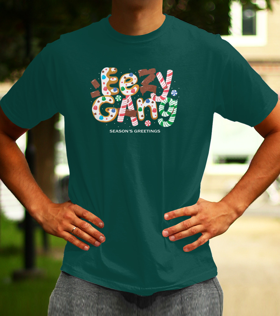 Yeezy Gang Festive Holiday Cookie Lettering T-Shirt