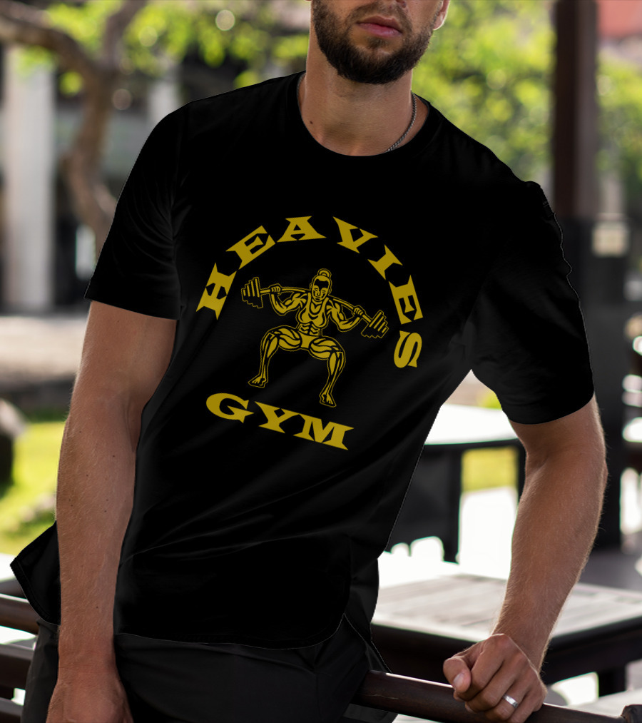 Andrew Schulz Heavies Gym Weightlifter T-Shirt