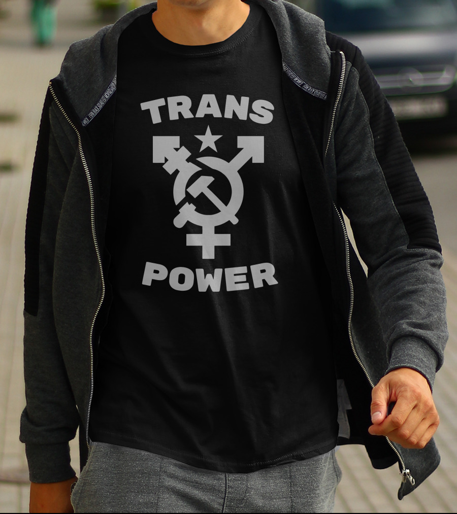 Trans Power Hammer And Sickle Star T-Shirt