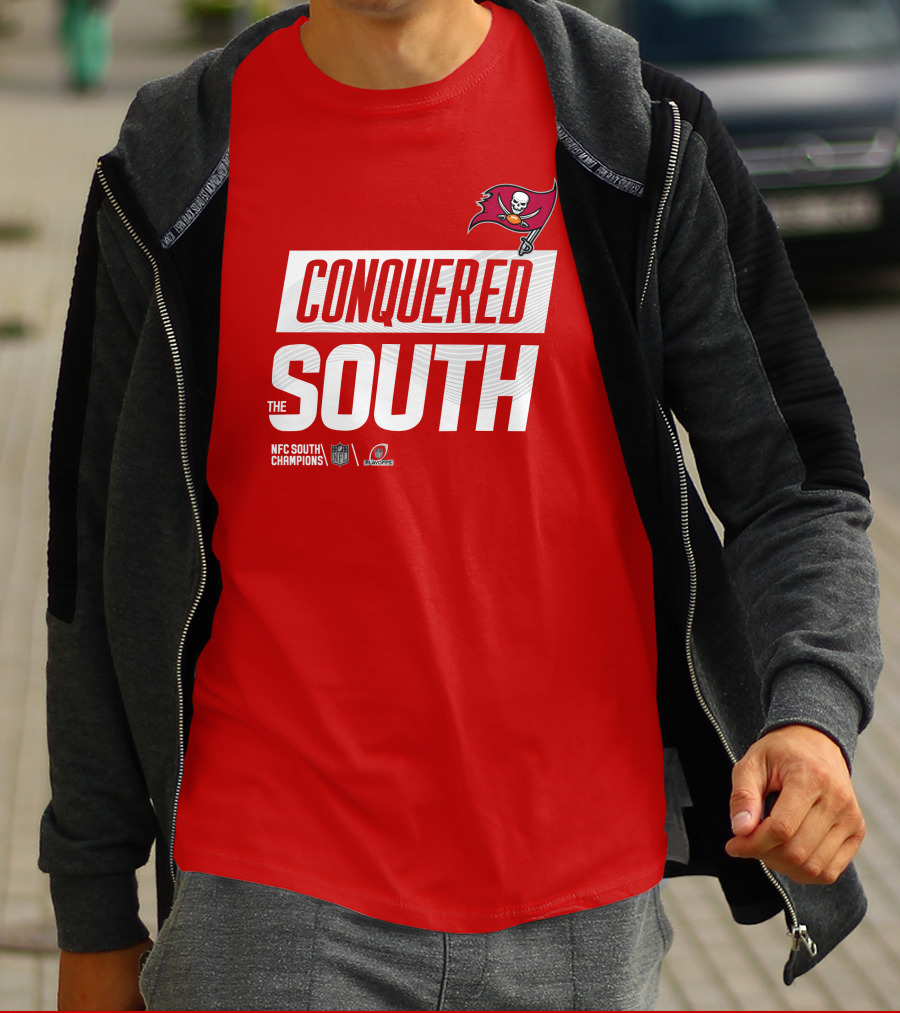 Tampa Bay Buccaneers Conquered South NFL Playoffs Shirt Red T-Shirt