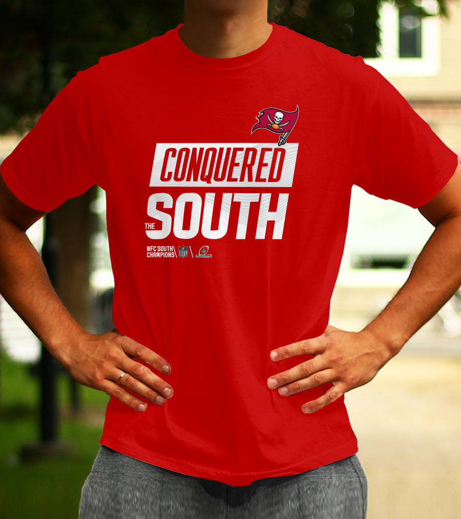 Tampa Bay Buccaneers Conquered South NFL Playoffs Shirt Red T-Shirt