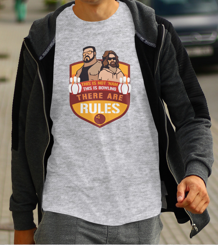 This Is Not ‘Nam This Is Bowling There Are Rules Bowling Pins Shield T-Shirt