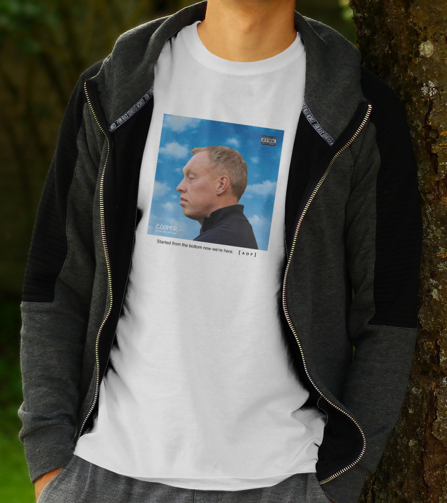 Cooper Art Of Football Started From The Bottom Now We're Here [AOF] T-Shirt