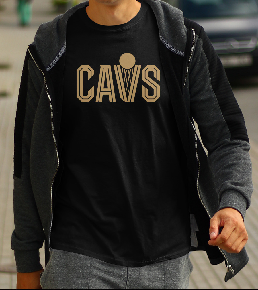 Cavs Team Homage Black Cavaliers New CAVS Basketball T-Shirt