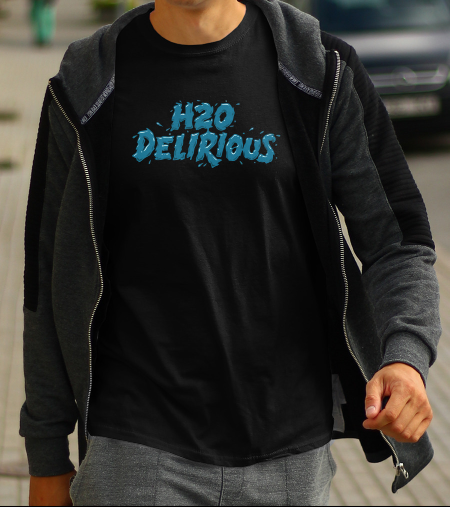 H2O Delirious Blue Splash Text T-Shirt