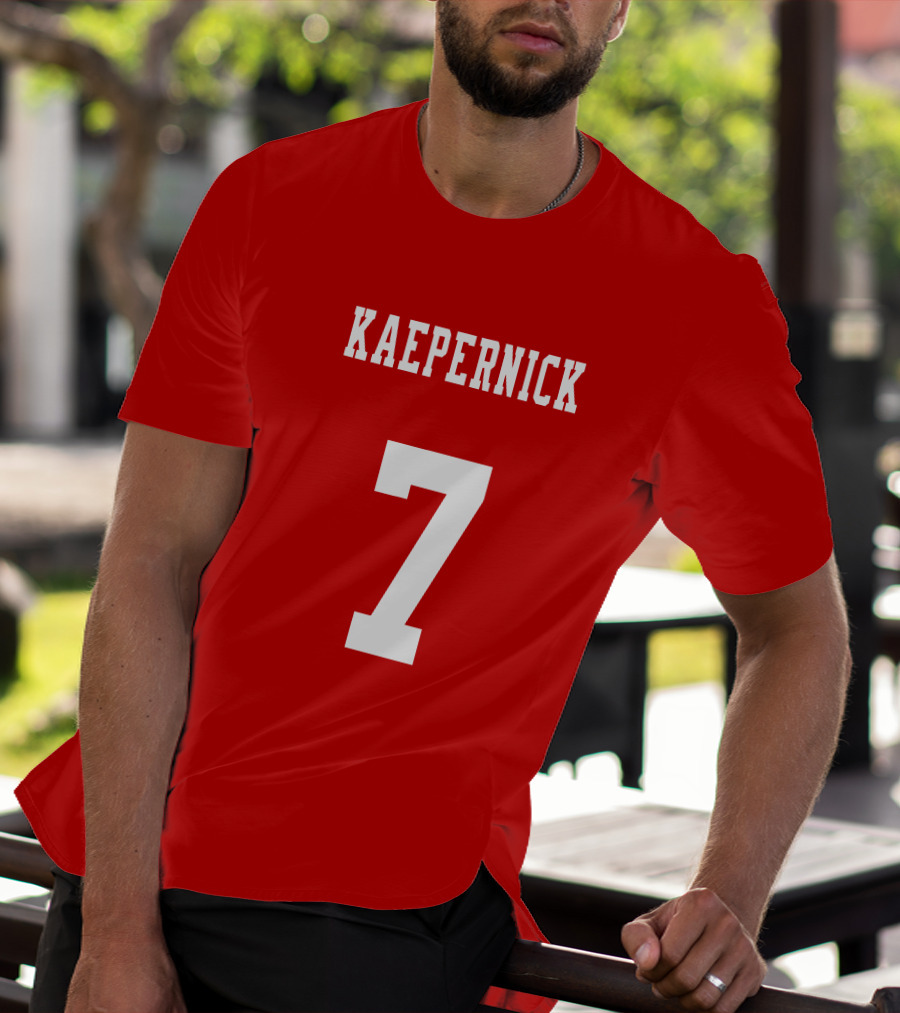 Kaepernick 7 Red Background Sports Jersey T-Shirt