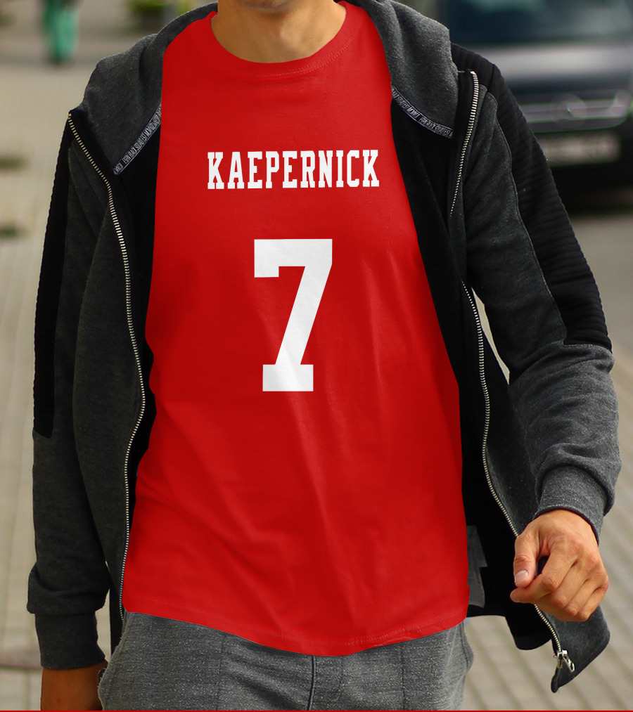Kaepernick 7 Red Background Sports Jersey T-Shirt
