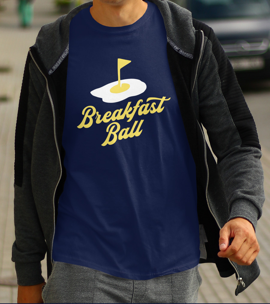 You Betcha Breakfast Ball Egg Golf Flag Crewneck T-Shirt