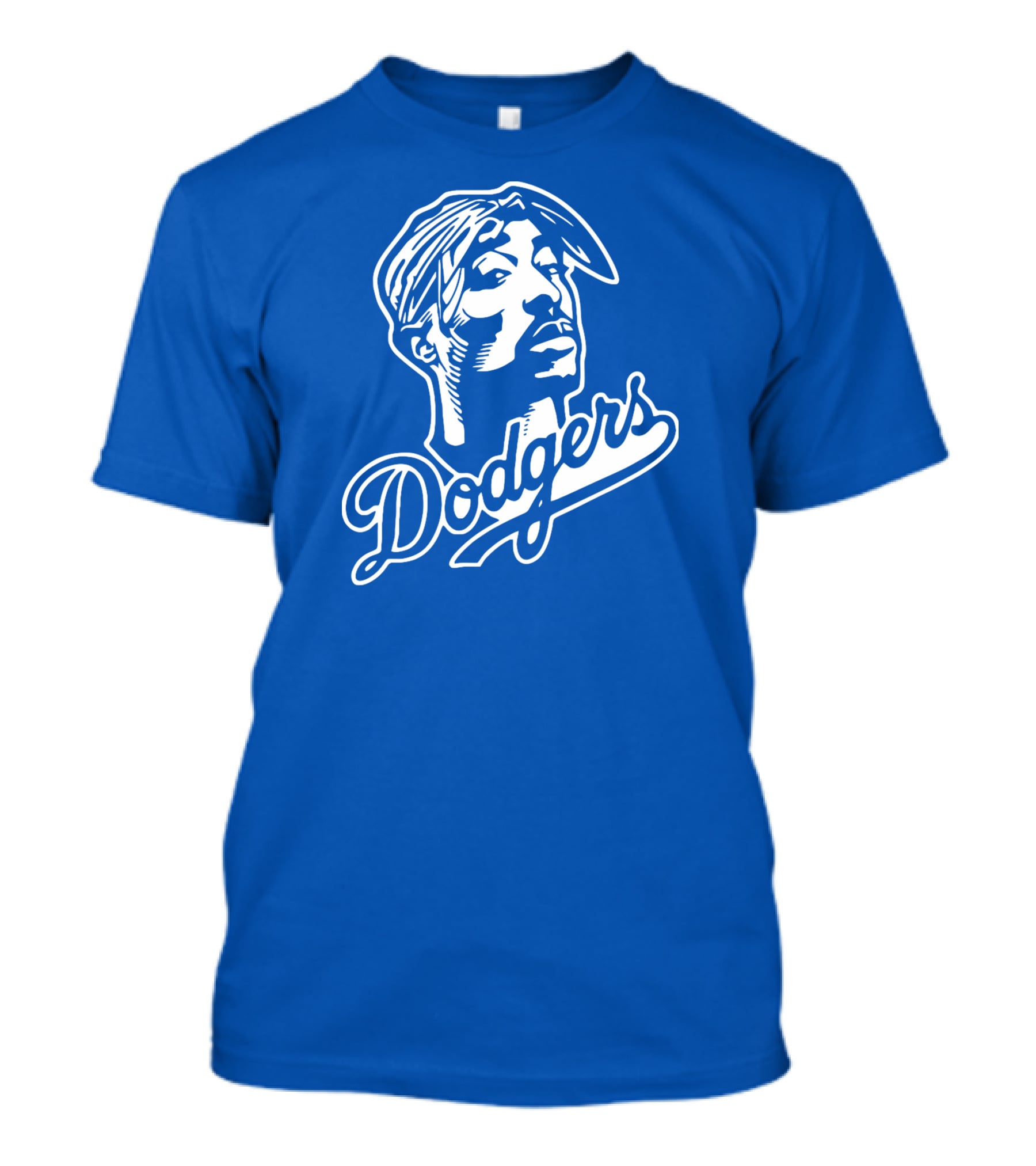 Tupac Dodgers Urban Streetwear Icon Collaboration T-Shirt