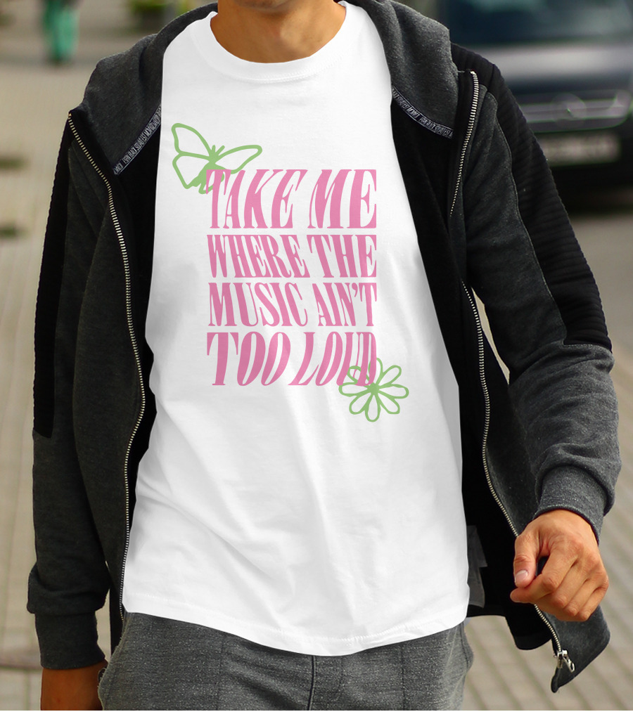 Conan Gray Merch Take Me Where The Music Ain't Too Loud Butterfly Flower T-Shirt