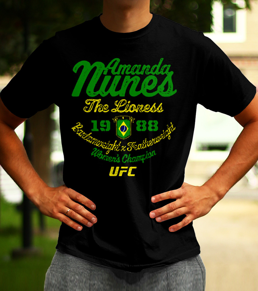 Amanda Nunes The Lioness UFC Bantamweight Featherweight Women's Champion 1988 T-Shirt
