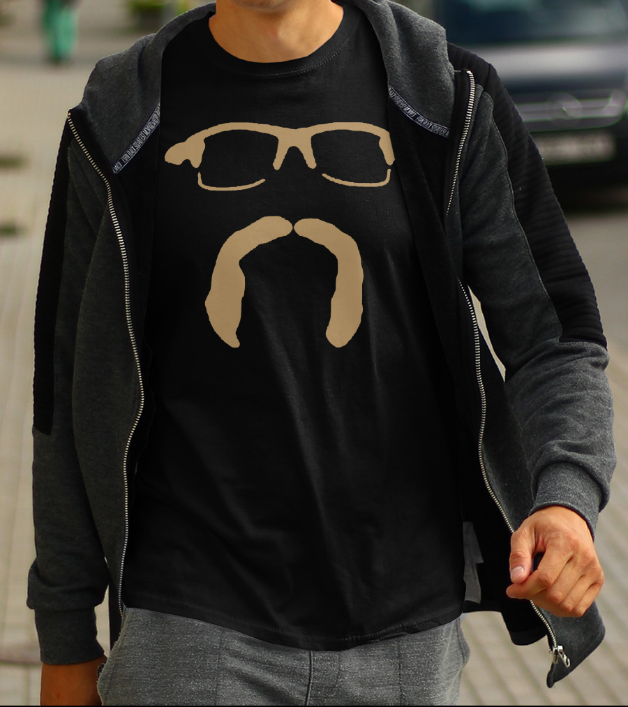 Randy Dobnak Mustache And Glasses Minimalist T-Shirt