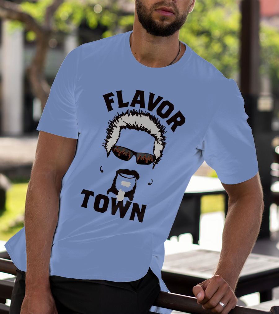 Flavor Town Sunglasses Beard T-Shirt