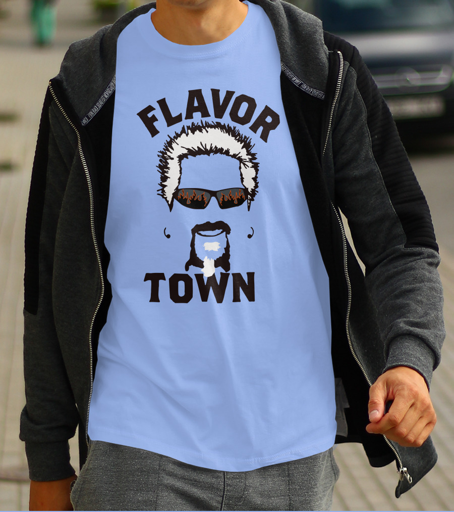 Flavor Town Sunglasses Beard T-Shirt