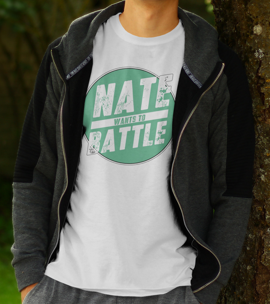 NateWantsToBattle Green Circle T-Shirt
