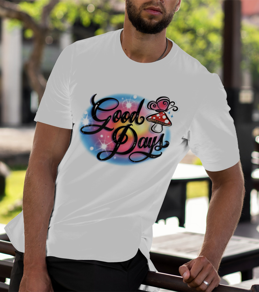 Good Days Mushroom Psychedelic Retro Vibe T-Shirt