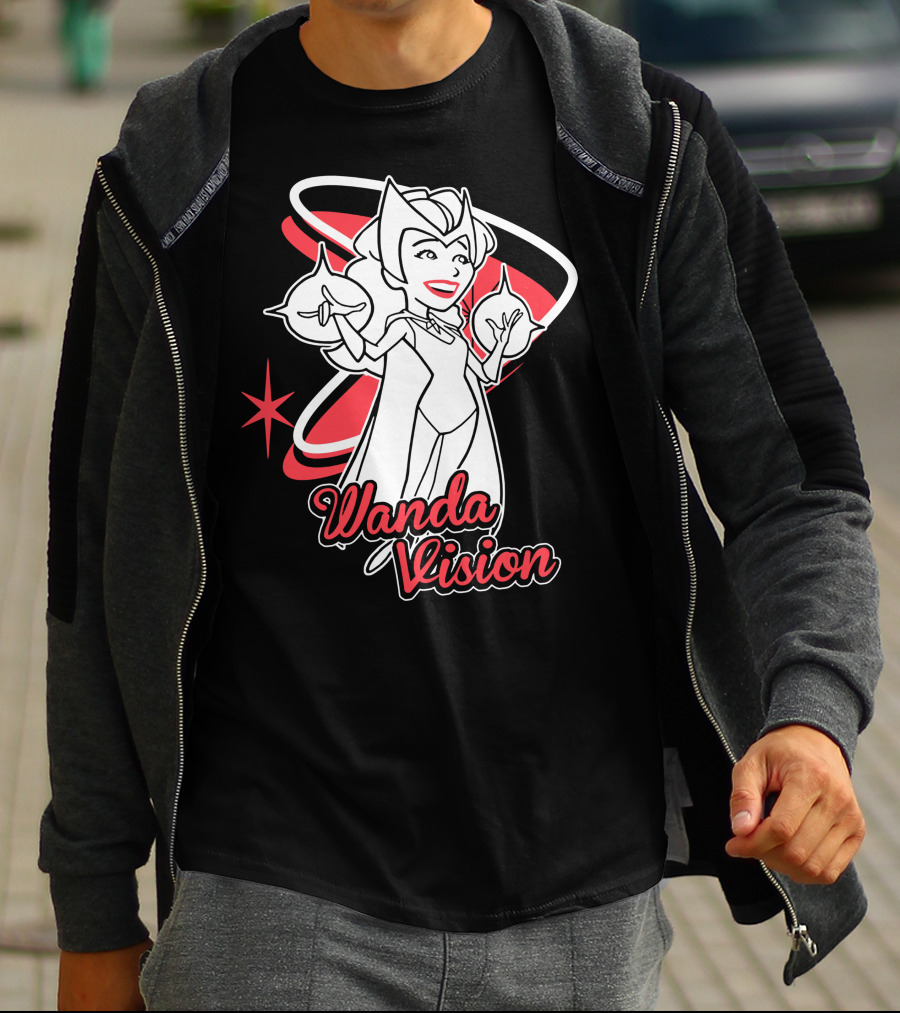 WandaVision Scarlet Witch Retro Cartoon T-Shirt