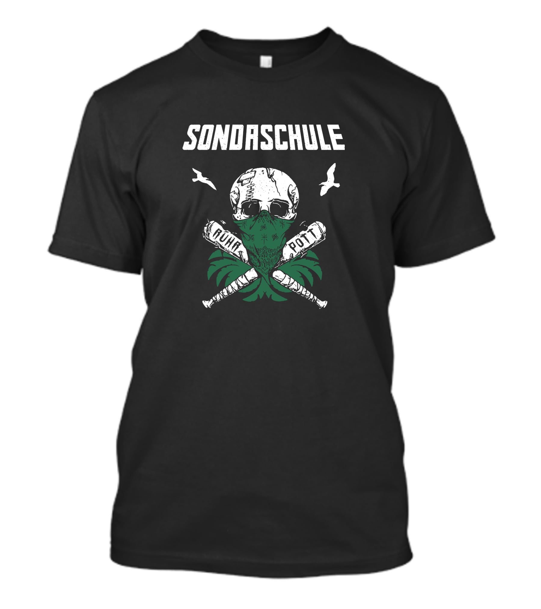SONDASCHULE Skull Bandana Ruhr Pott Bats Birds T-Shirt