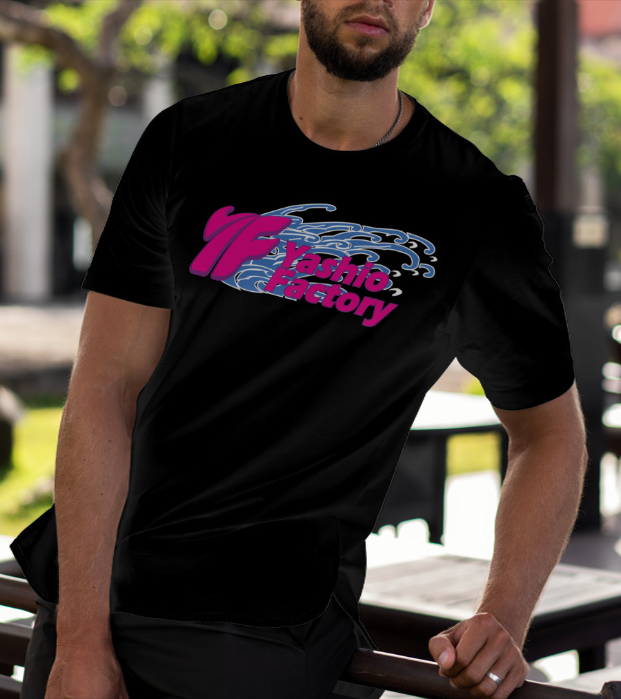 Yashio Factory Pink And Blue Wave T-Shirt