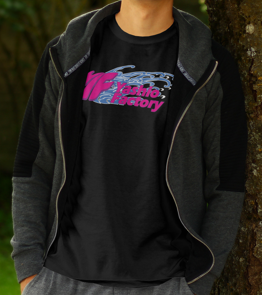 Yashio Factory Pink And Blue Wave T-Shirt