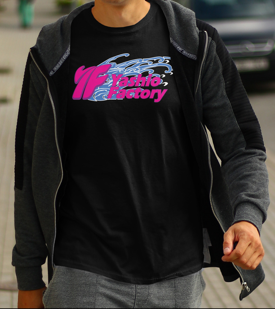 Yashio Factory Pink And Blue Wave T-Shirt