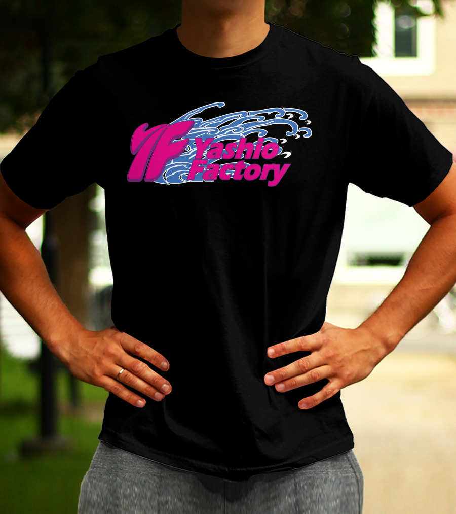 Yashio Factory Pink And Blue Wave T-Shirt