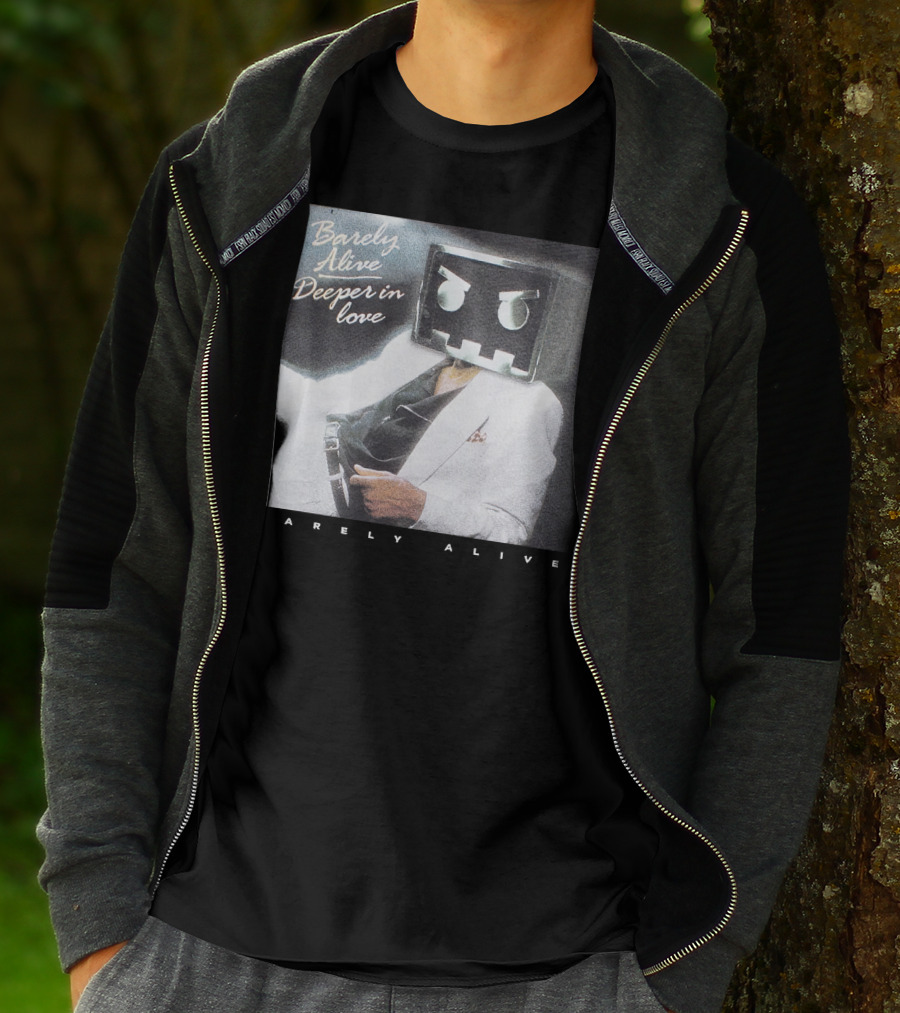 Barely Alive Deeper In Love 80s Aesthetic Robot Head Suit T-Shirt