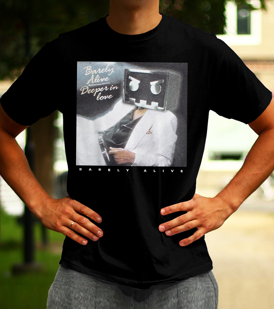 Barely Alive Deeper In Love 80s Aesthetic Robot Head Suit T-Shirt